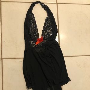 Lace Top Halter Dress